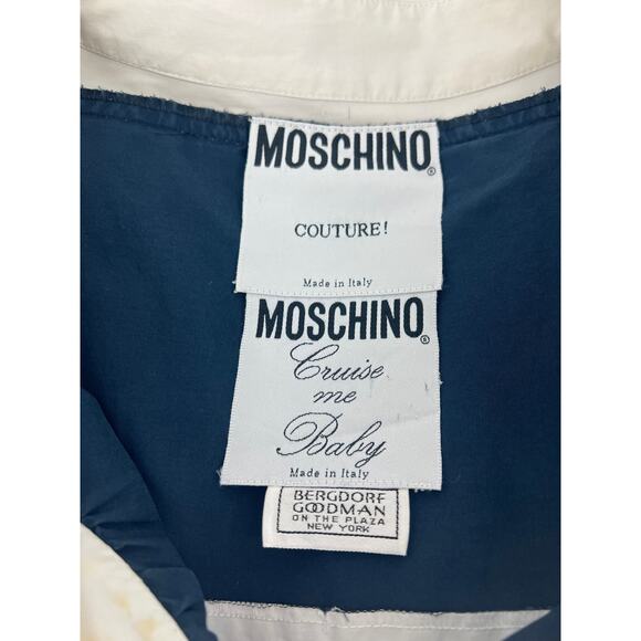 Moschino Couture Vintage Cruise me Baby Stripe Button Front Dress - Picture 8 of 15